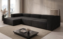 Designer corner sofa Lesley in bouclé