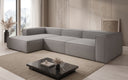 Designer corner sofa Lesley in bouclé