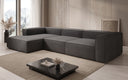 Designer corner sofa Lesley in bouclé
