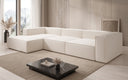 Designer corner sofa Lesley in textured fabric