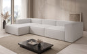 Designer corner sofa Lesley in genuine leather