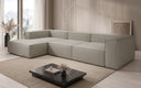 Designer corner sofa Lesley in genuine leather