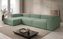 Designer corner sofa Lesley in genuine leather