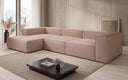 Designer corner sofa Lesley in genuine leather