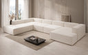 Designer Sofa Lesley U XXL in Strukturstoff