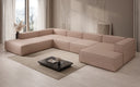 Designer Sofa Lesley U XXL in Echtleder
