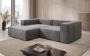 Designer corner sofa Lesley Mini in velvet