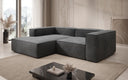 Designer corner sofa Lesley Mini in velvet