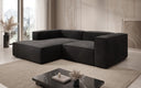 Designer corner sofa Lesley Mini in velvet