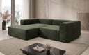 Designer corner sofa Lesley Mini in velvet