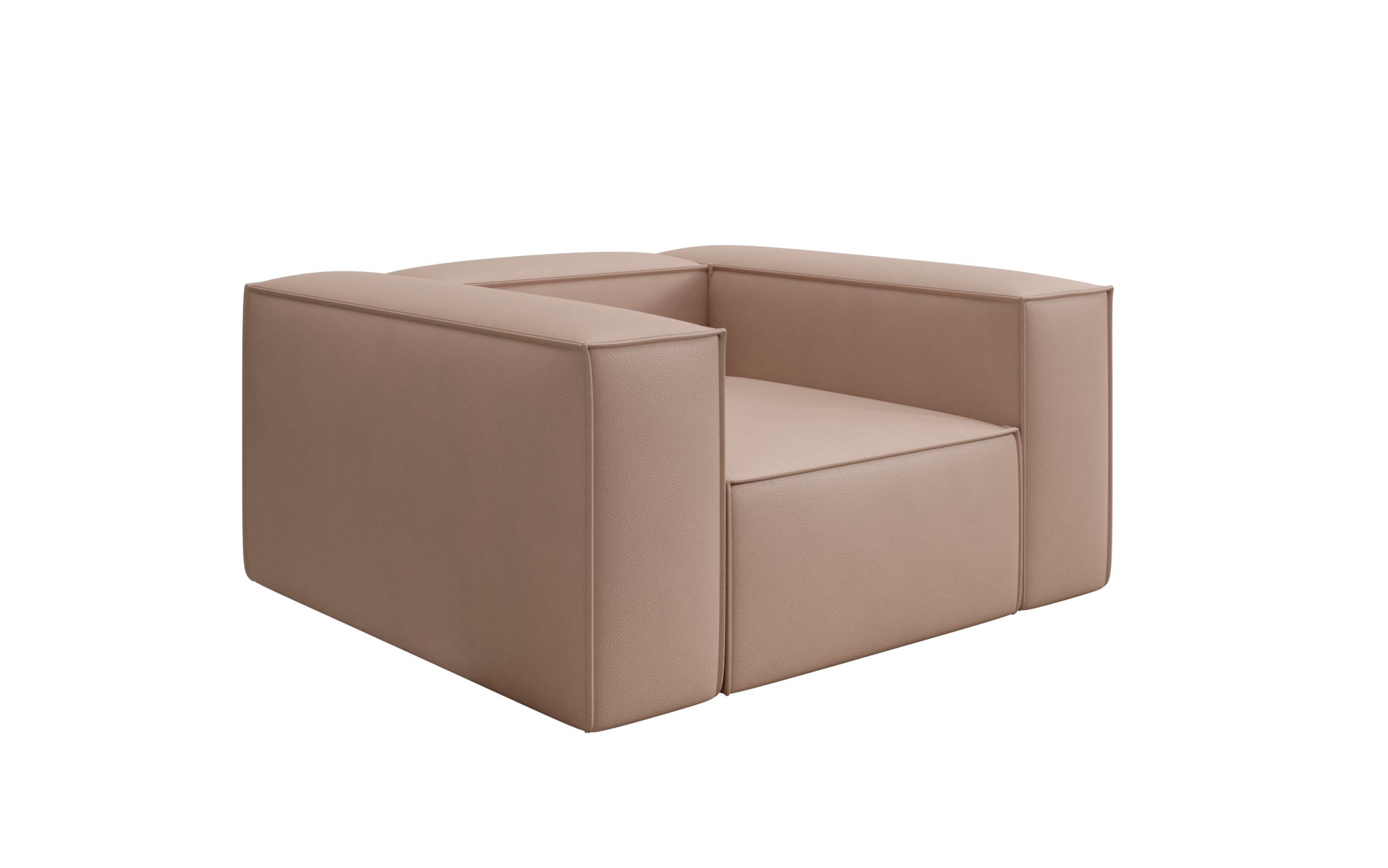 Designer sofa armchair Lesley in genuine leather