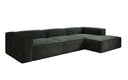 Designer corner sofa Lesley in Corduroy