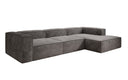 Designer corner sofa Lesley in Corduroy
