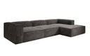 Designer corner sofa Lesley in Corduroy