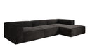 Designer corner sofa Lesley in Corduroy