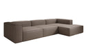 Designer corner sofa Lesley in genuine leather