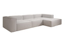 Designer corner sofa Lesley in genuine leather