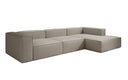 Designer corner sofa Lesley in genuine leather