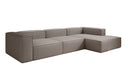 Designer corner sofa Lesley in genuine leather