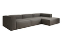 Designer corner sofa Lesley in genuine leather