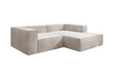 Designer corner sofa Lesley Mini in velvet