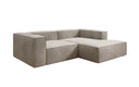 Designer corner sofa Lesley Mini in velvet