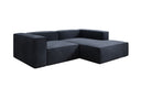 Designer corner sofa Lesley Mini in velvet