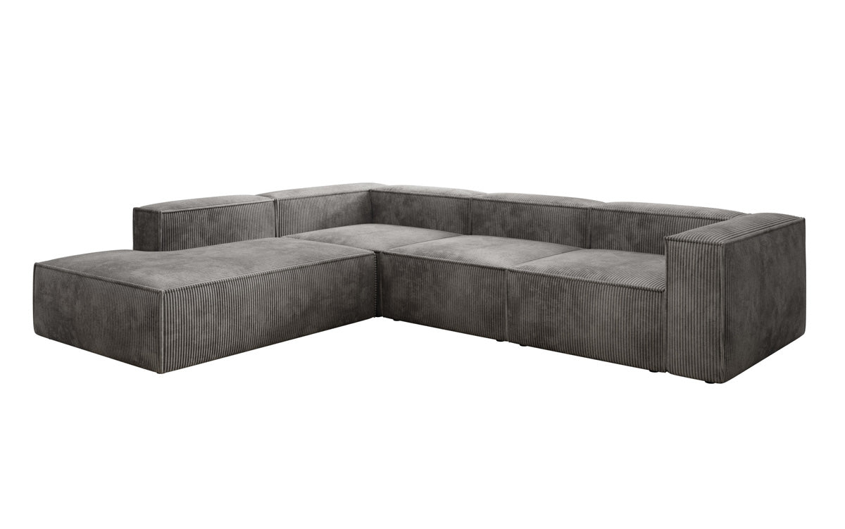 Designer Sofa Lesley L mit langer Ottomane in Cord