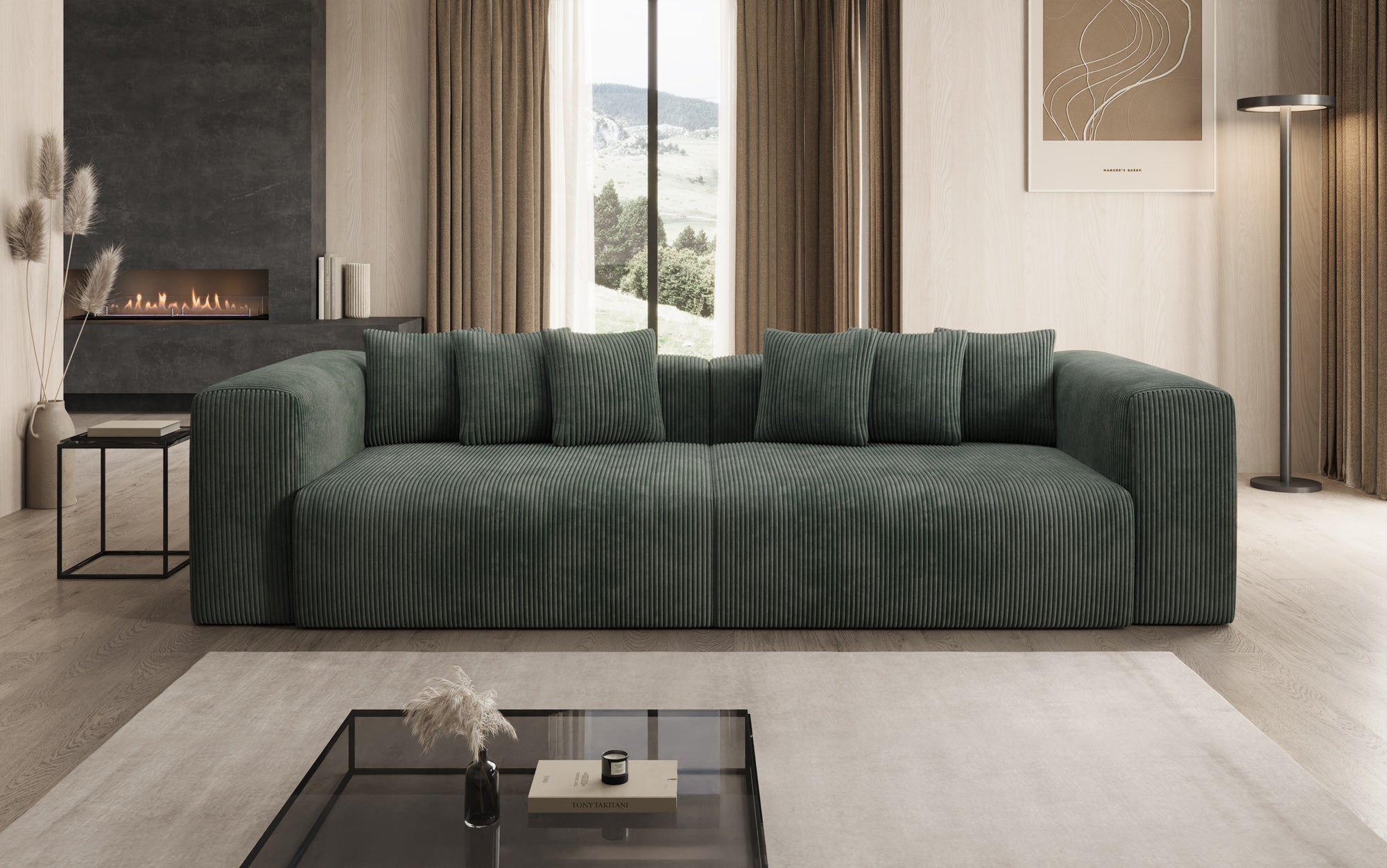 Designer Sofa Tully 3 Seater in Corduroy