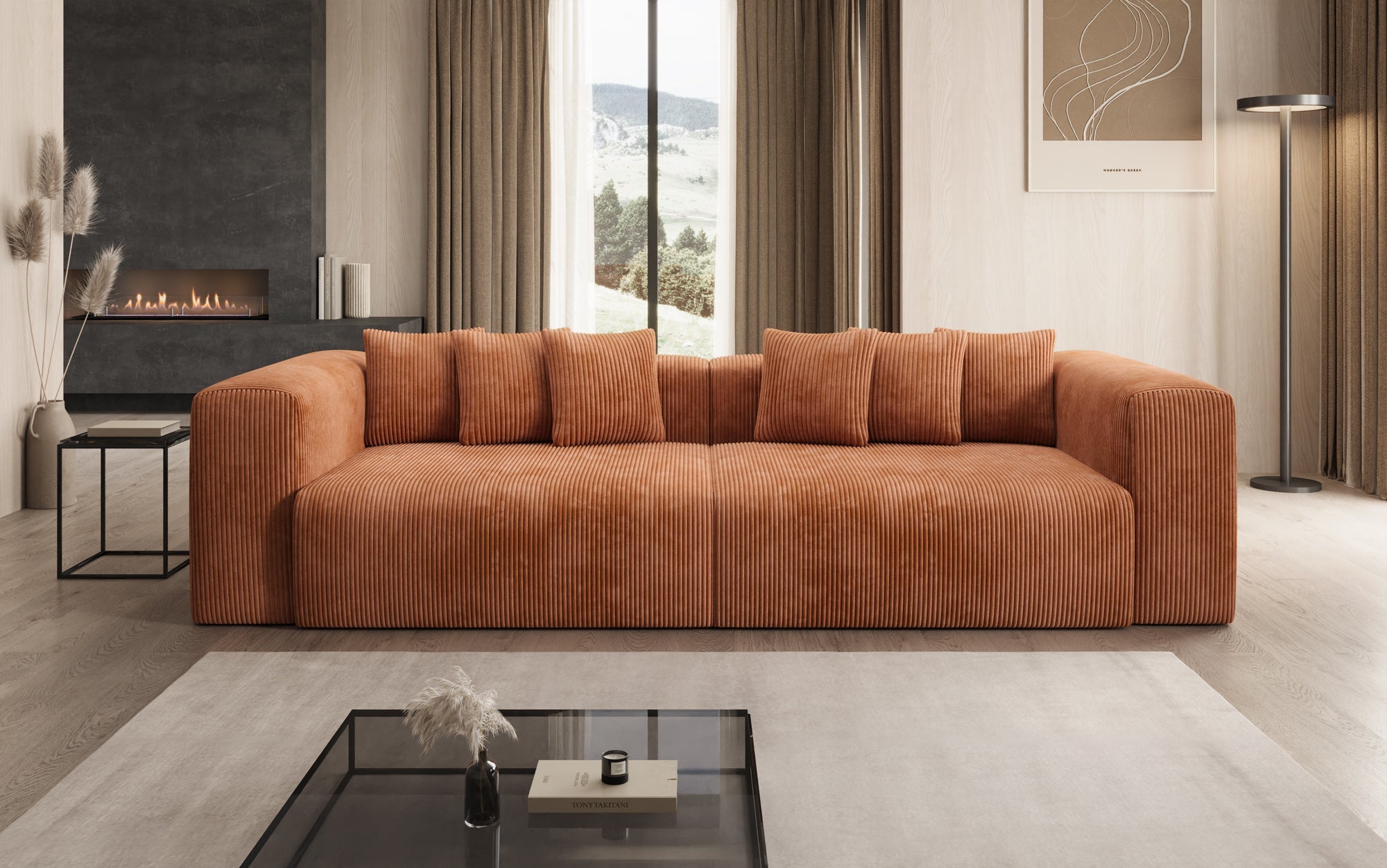 Designer Sofa Tully 3 Seater in Corduroy