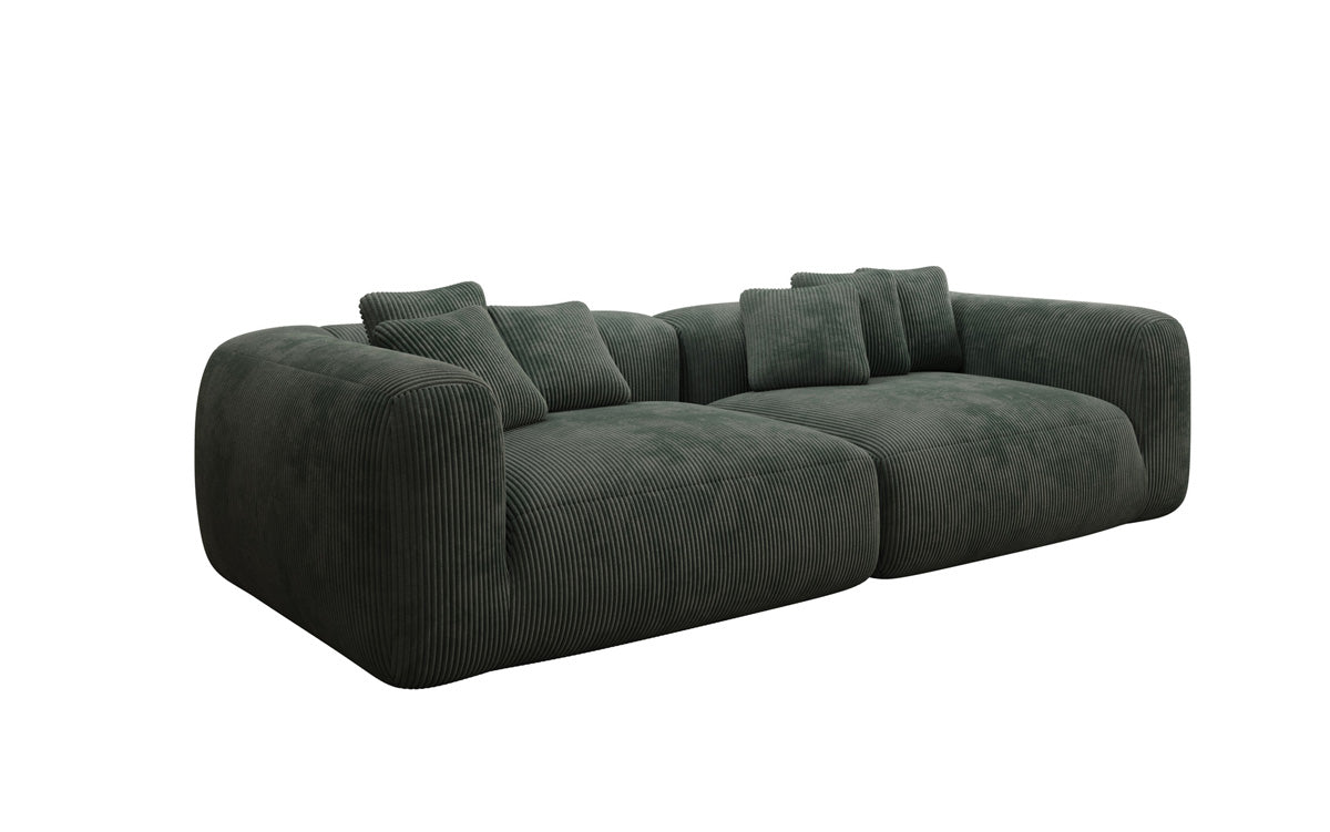 Designer Sofa Tully 3-Seater in Corduroy (Ultra Comfortable)