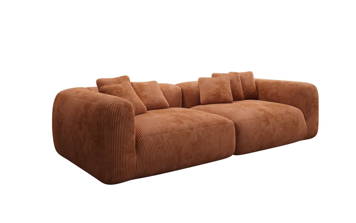 Designer Sofa Tully 3-Seater in Corduroy (Ultra Comfortable)