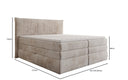 Box spring bed Stella with storage in corduroy