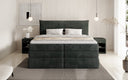 Box spring bed Stella with storage in corduroy