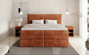 Box spring bed Stella with storage in corduroy