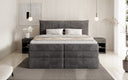 Box spring bed Stella with storage in corduroy
