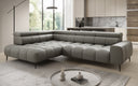 Designer Ecksofa Ceora mit elektrischer Schlaffunktion und verstellbarerer Rückenlehne in Echtleder