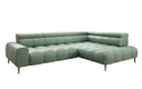 Designer Ecksofa Ceora mit elektrischer Schlaffunktion und verstellbarerer Rückenlehne in Echtleder