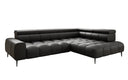 Designer Ecksofa Ceora mit elektrischer Schlaffunktion und verstellbarerer Rückenlehne in Echtleder