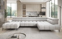Designer Sofa Ceora U mit elektrischer Schlaffunktion und verstellbarerer Rückenlehne in Echtleder