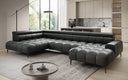 Designer Sofa Ceora U mit elektrischer Schlaffunktion und verstellbarerer Rückenlehne in Echtleder