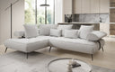 Designer Ecksofa Sydney Bouclé mit elektrischer Schlaffunktion