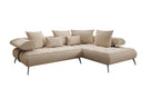 Designer Ecksofa Sydney Bouclé mit elektrischer Schlaffunktion