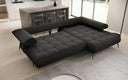 Designer Ecksofa Sydney II Bouclé mit elektrischer Schlaffunktion