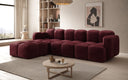 Designer corner sofa Celly in velvet