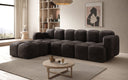 Designer corner sofa Celly in velvet