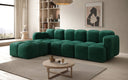 Designer corner sofa Celly in velvet