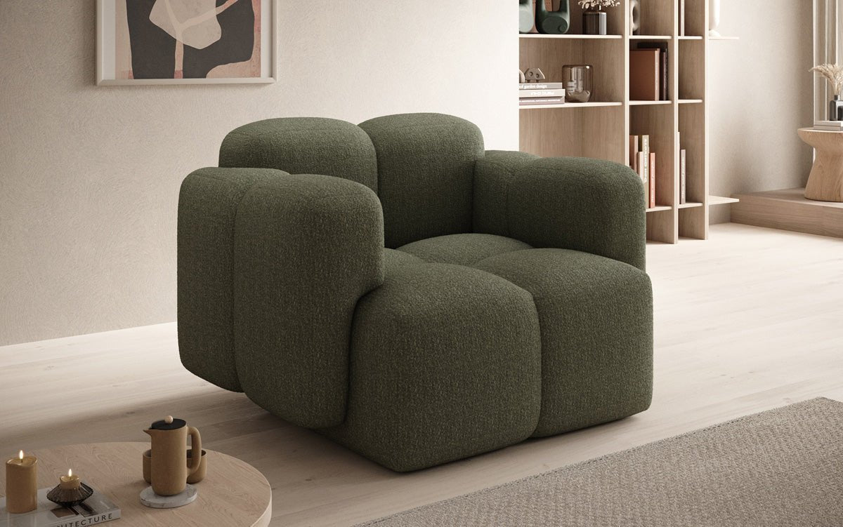 Designer Sofa-Sessel Celly in Bouclé