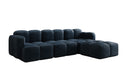 Designer corner sofa Celly in velvet
