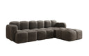 Designer corner sofa Celly in velvet